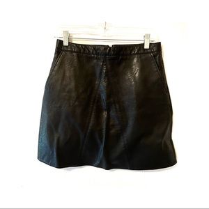 Zara Vegan Leather Mini Skirt